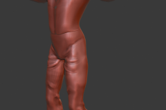 This is a blender scultpt/model of a humanoid muscle car. He is a young street brawler/boxer.