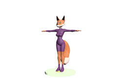 This is Stella, a lady thief. She is in a T Pose.