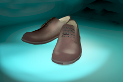 This is a pair of dress shoes I've modeled and lit in 3DS Max.